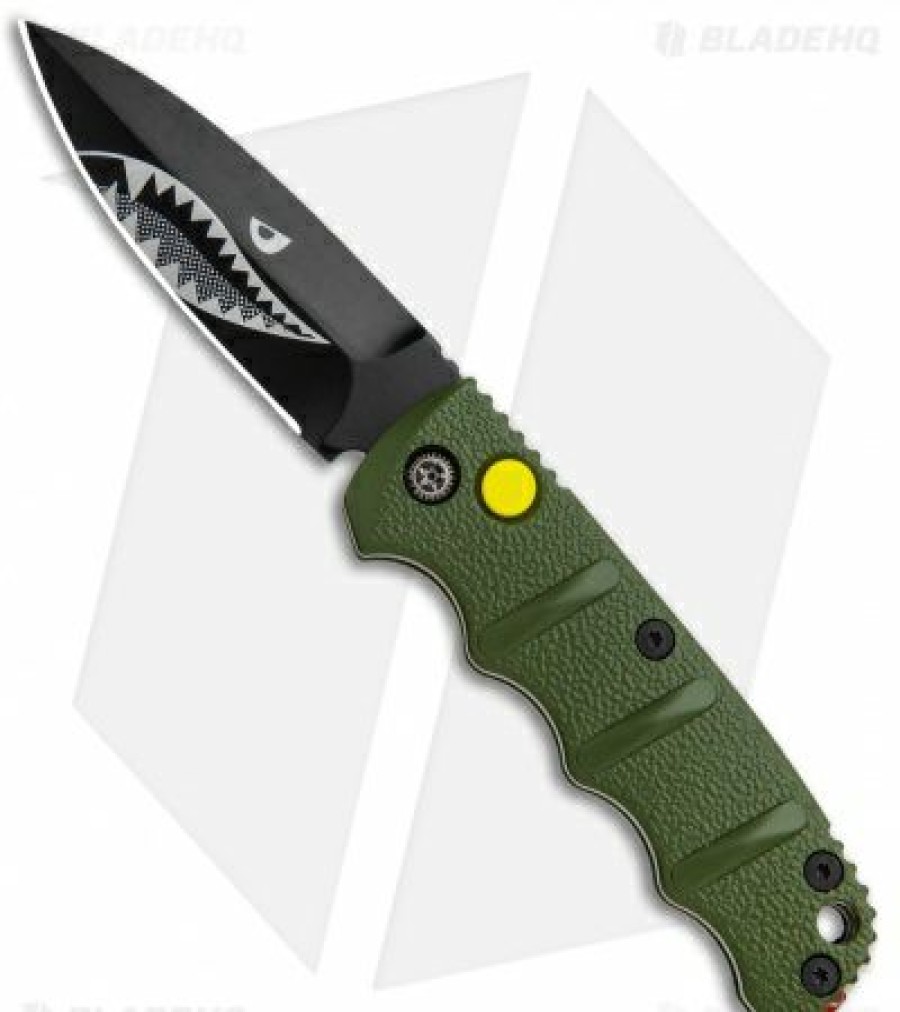 Knives Boker  | Boker Mini Warhawk Kalashnikov Dagger Automatic Knife Green (2.5″ Black D2) Bestsellers